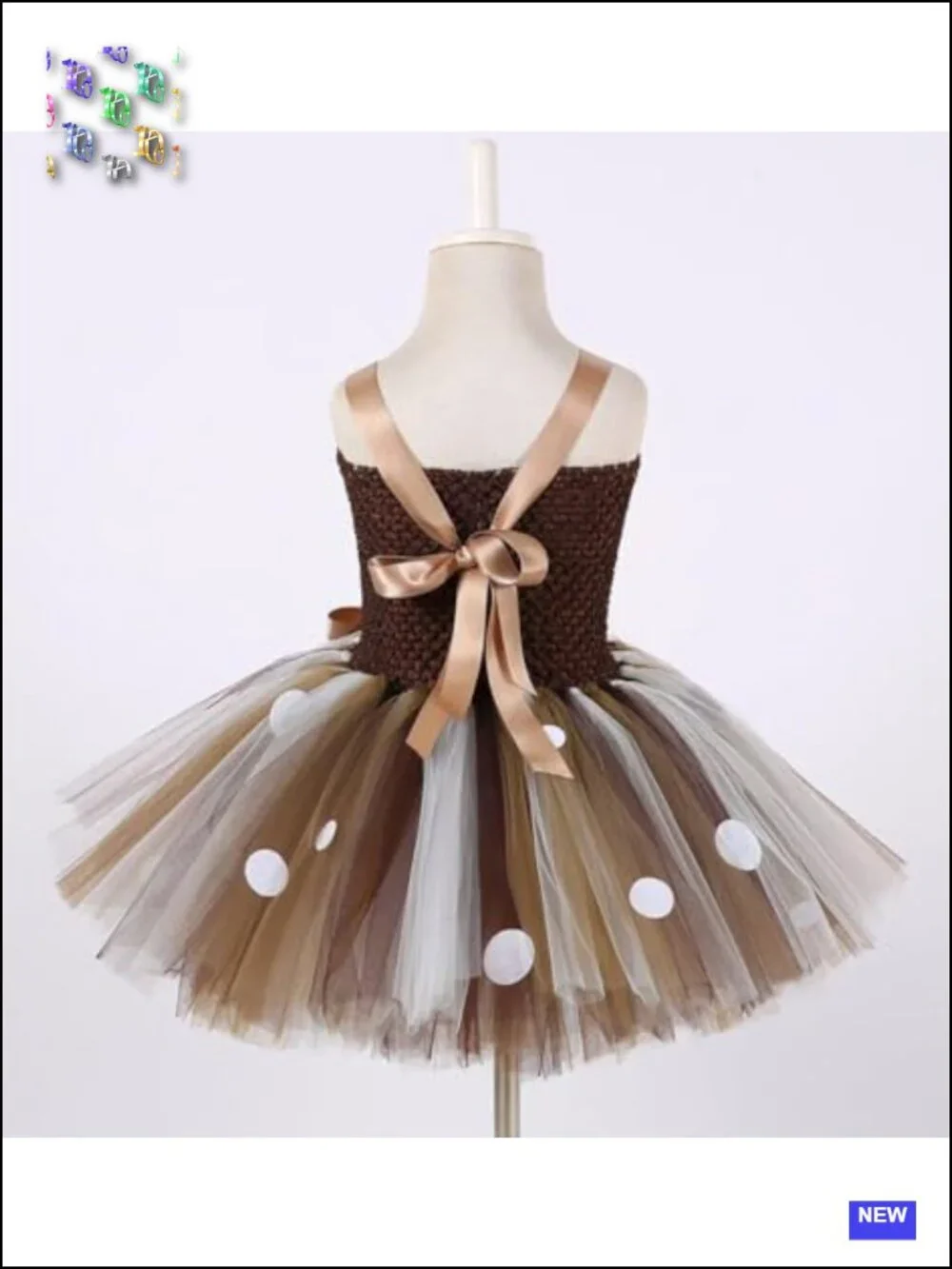 Kids Halloween Reindeer Tutu Costume Dress with Headband